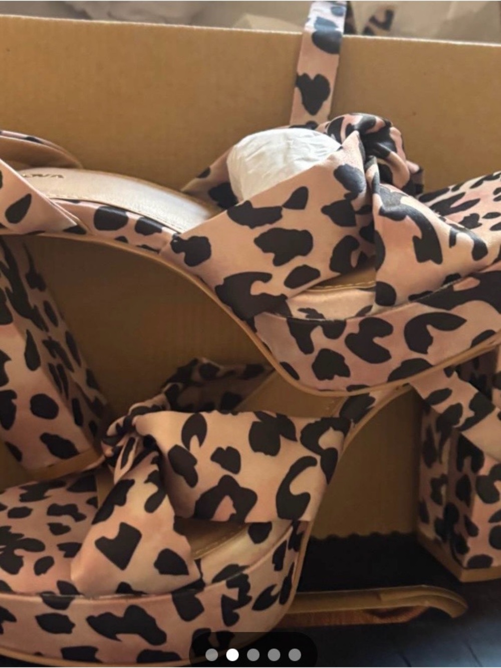 Fashion Nova Leopard Print Block Heel Sandals 9W